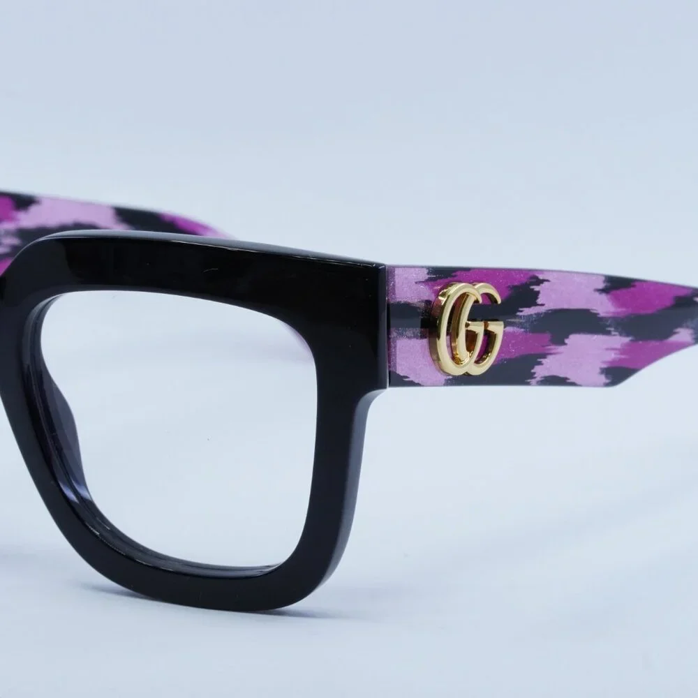 Gucci GG1549O 003 Eyeglasses Black 52mm Square Frame